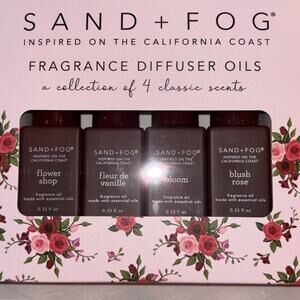 Sand + Fog Diffuser Oils Flower Shop Fleur de Vanilla Bloom Blush Rose NEW 4 pk